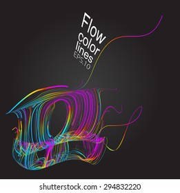 Trasladando líneas coloridas de fondo abstracto