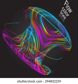 Bewegende bunte Linien abstrakten Hintergrund