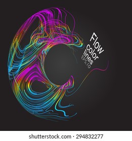 Moving colorful lines of abstract background