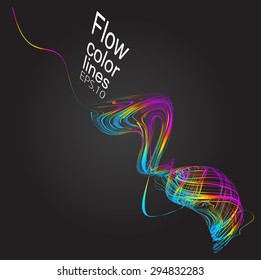 Moving colorful lines of abstract background