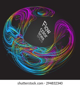 Moving colorful lines of abstract background