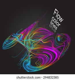 Moving colorful lines of abstract background
