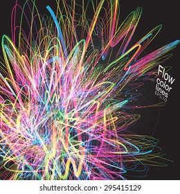 Moving colorful lines of abstract background