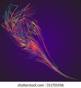 Moving colorful lines of abstract background