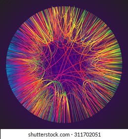 Moving colorful lines of abstract background