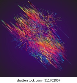 Moving colorful lines of abstract background