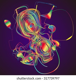 líneas coloridas en movimiento de fondo abstracto