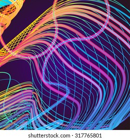 Trasladando líneas coloridas de fondo abstracto
