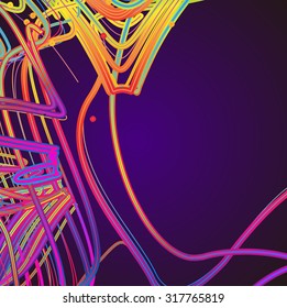 Trasladando líneas coloridas de fondo abstracto