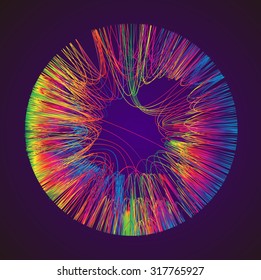 Moving colorful lines of abstract background