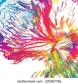 Moving colorful lines of abstract background