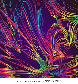 Moving colorful lines of abstract background