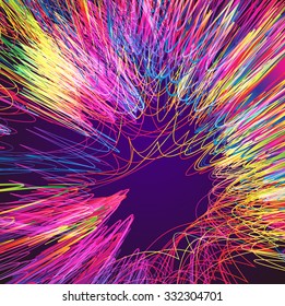 Moving colorful lines of abstract background