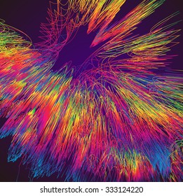 Bewegende bunte Linien abstrakten Hintergrund