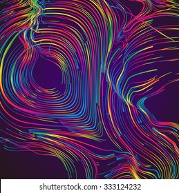 Moving colorful lines of abstract background