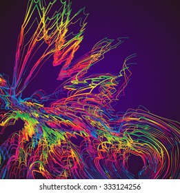 Trasladando líneas coloridas de fondo abstracto