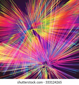 Moving colorful lines of abstract background