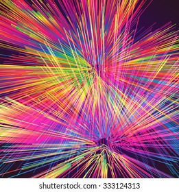 Movendo linhas coloridas do plano de fundo abstrato