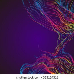 Moving Colorful Lines Of Abstract Background