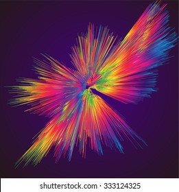 Moving colorful lines of abstract background