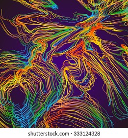 Trasladando líneas coloridas de fondo abstracto