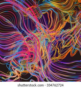 Trasladando líneas coloridas de fondo abstracto