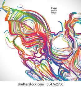 Moving colorful lines of abstract background