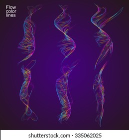 Moving colorful lines of abstract background