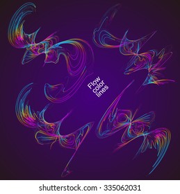 Moving colorful lines of abstract background