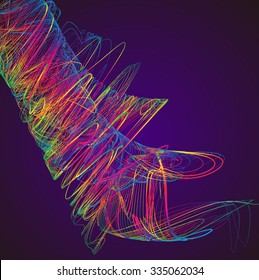 Trasladando líneas coloridas de fondo abstracto