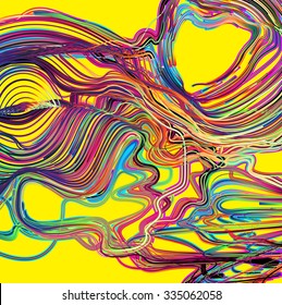 Moving colorful lines of abstract background