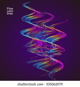 Moving colorful lines of abstract background