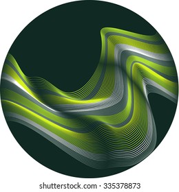 Moving colorful lines of abstract background. The illusion of perspective.