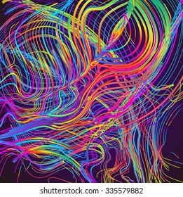 Moving colorful lines of abstract background