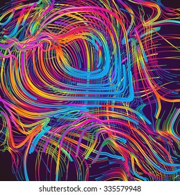Trasladando líneas coloridas de fondo abstracto