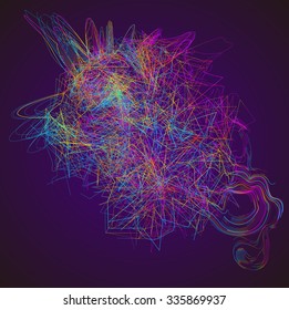 Trasladando líneas coloridas de fondo abstracto