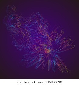 Trasladando líneas coloridas de fondo abstracto