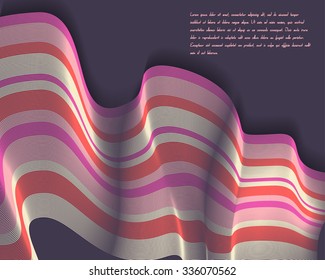 Moving colorful lines of abstract background. The illusion of perspective.
