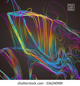 Bewegende bunte Linien abstrakten Hintergrund