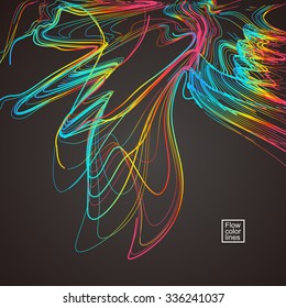 Moving colorful lines of abstract background
