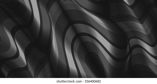 Moving colorful lines of abstract background. The illusion of perspective.