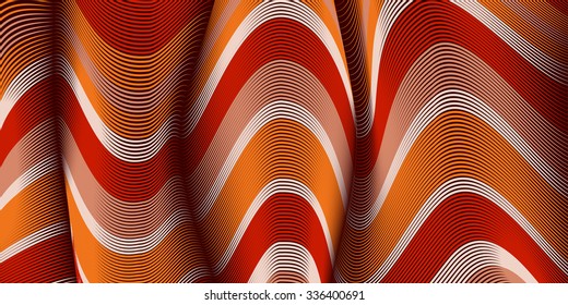 Moving colorful lines of abstract background. The illusion of perspective.