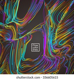 Moving colorful lines of abstract background