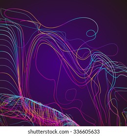 Trasladando líneas coloridas de fondo abstracto