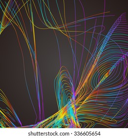 Moving colorful lines of abstract background