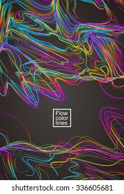 Moving colorful lines of abstract background