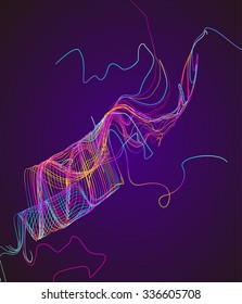 Trasladando líneas coloridas de fondo abstracto