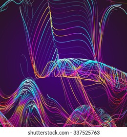 Trasladando líneas coloridas de fondo abstracto