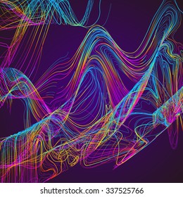 Trasladando líneas coloridas de fondo abstracto