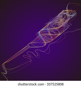 Moving colorful lines of abstract background
